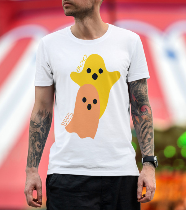 Premium T-Shirt: BOO BEES Ghosts Halloween T-Shirt BOO BEES Ghosts Halloween T-Shirt