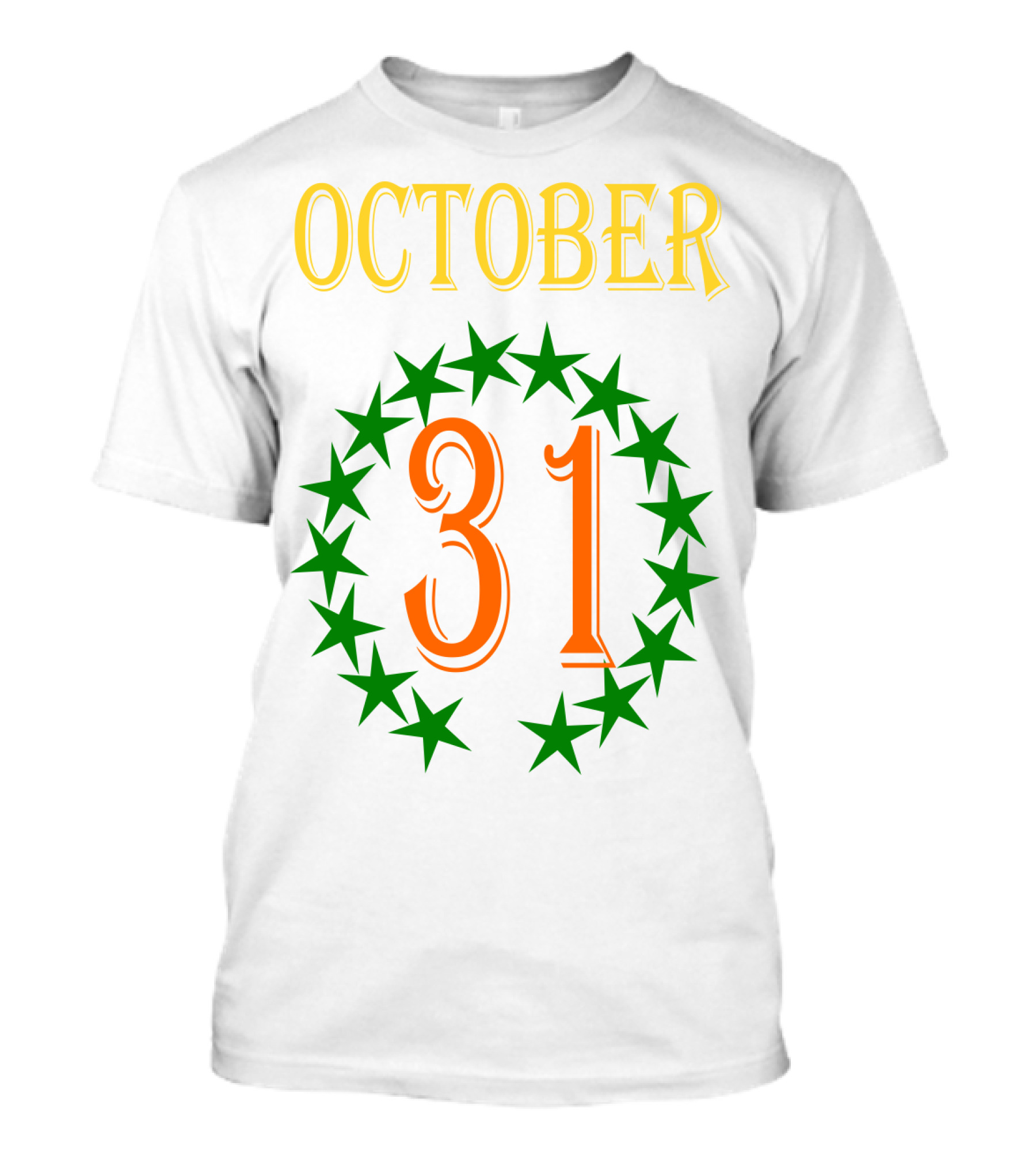 OCTOBER 31 Surrounded By Green Stars T-Shirt