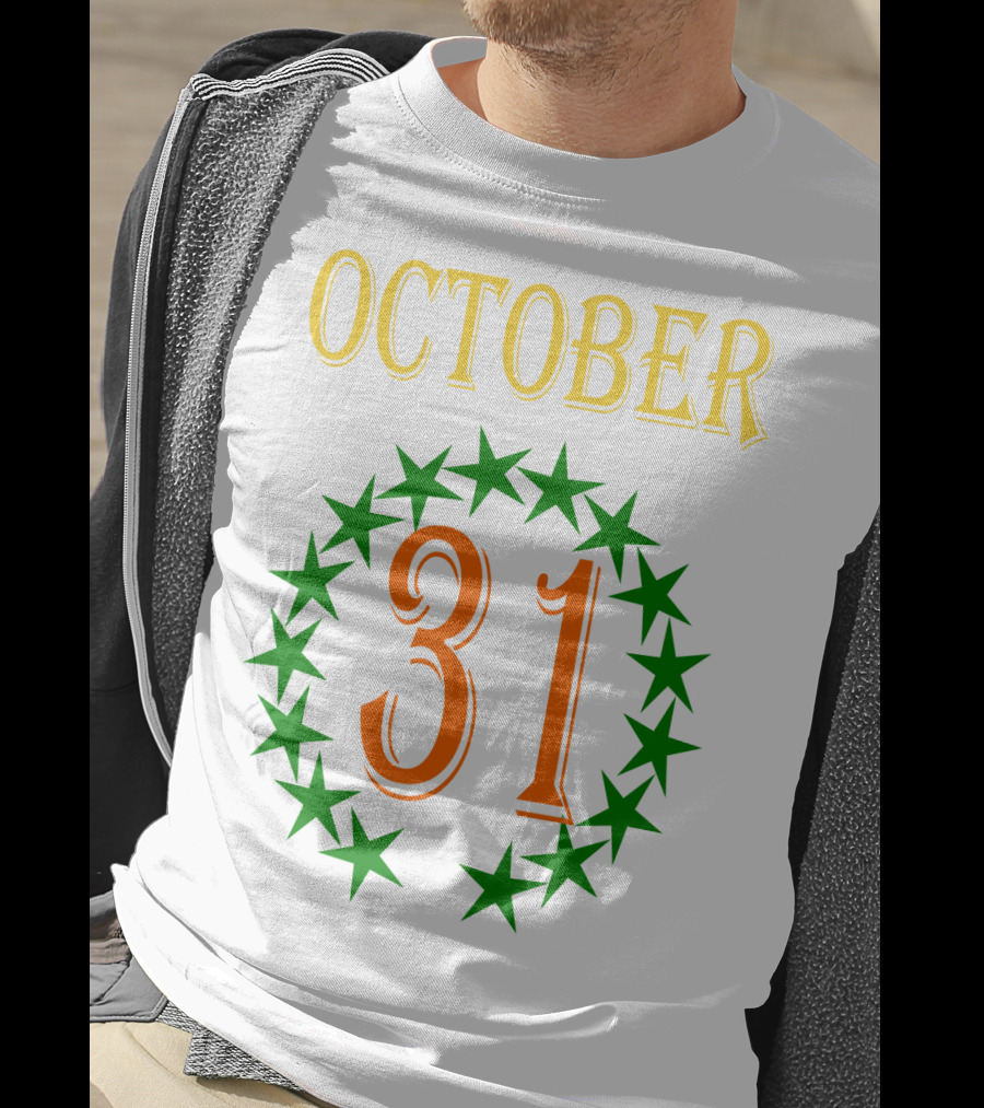 OCTOBER 31 Surrounded By Green Stars T-Shirt
