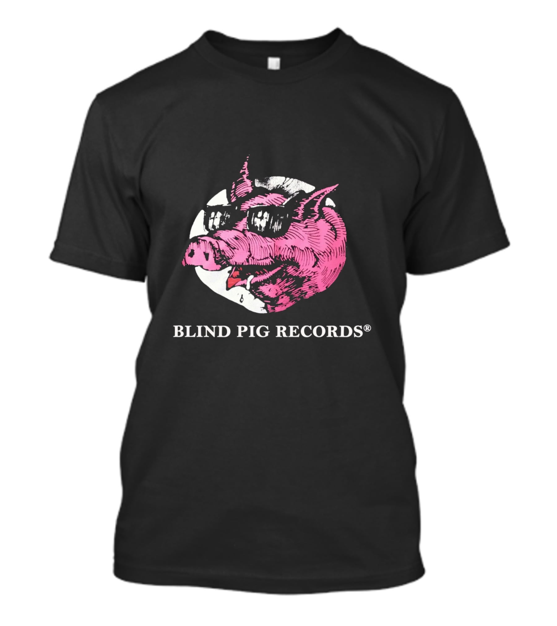 BLIND PIG RECORDS Pink Pig In Sunglasses T-Shirt