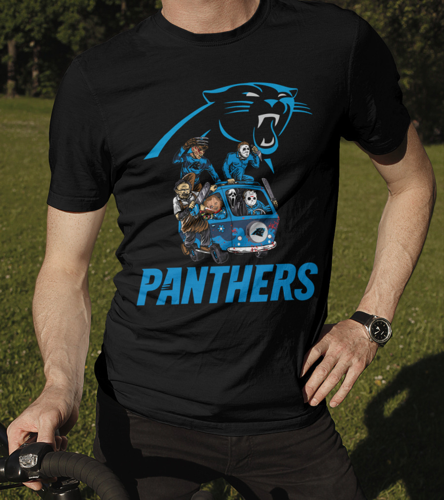 Panthers Horror Movie Icons In Van T-Shirt