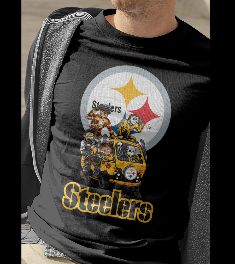 Steelers Horror Movies Edition Scooby-Doo Van Characters Football T-Shirt