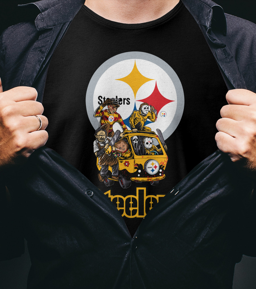 Steelers Horror Movies Edition Scooby-Doo Van Characters Football T-Shirt