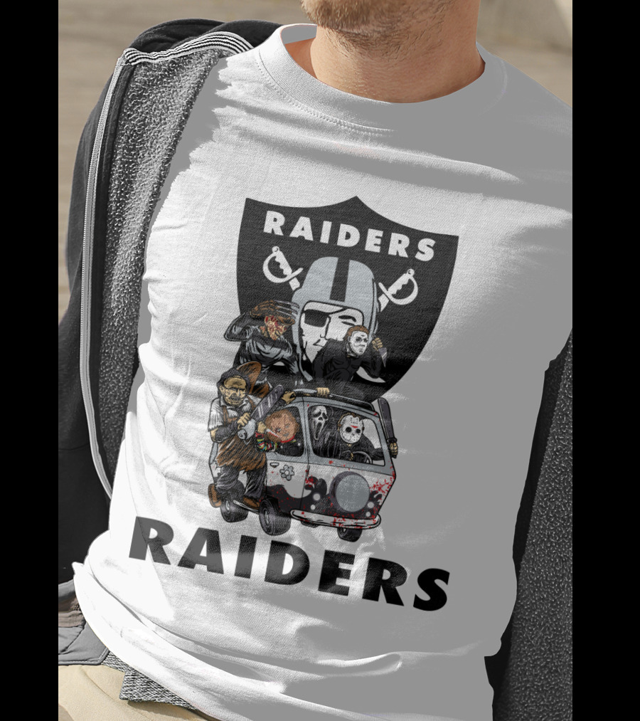 Raiders Horror Movies Edition Retro Van Halloween Crossover T-Shirt