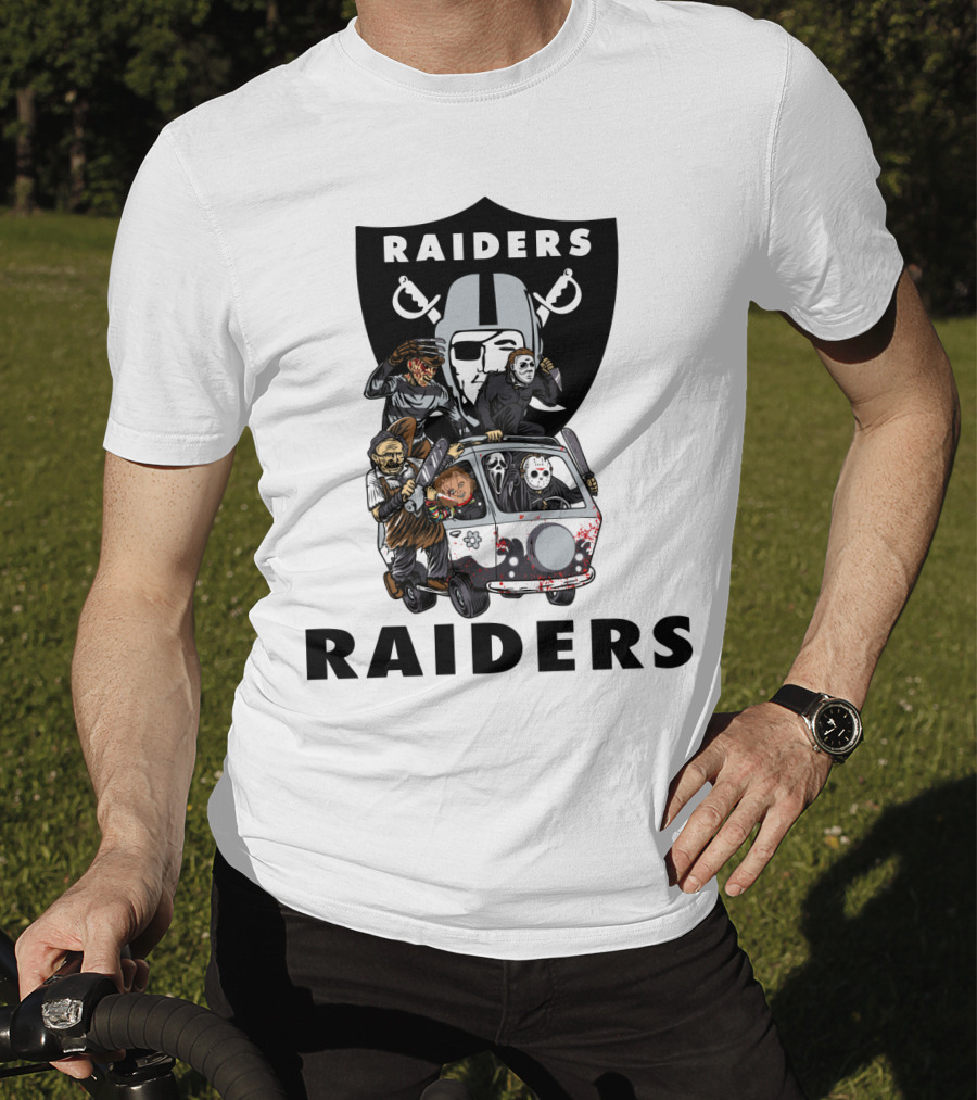 Raiders Horror Movies Edition Retro Van Halloween Crossover T-Shirt