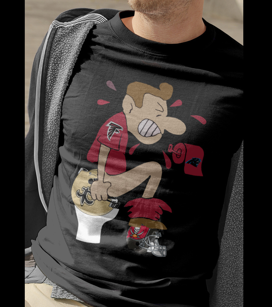 Atlanta Falcons Vs. Saints Panthers Buccaneers Rivalry Humor T-Shirt