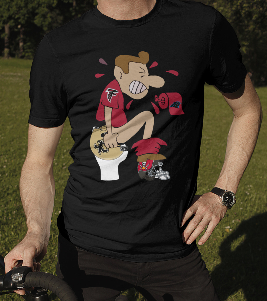 Atlanta Falcons Vs. Saints Panthers Buccaneers Rivalry Humor T-Shirt