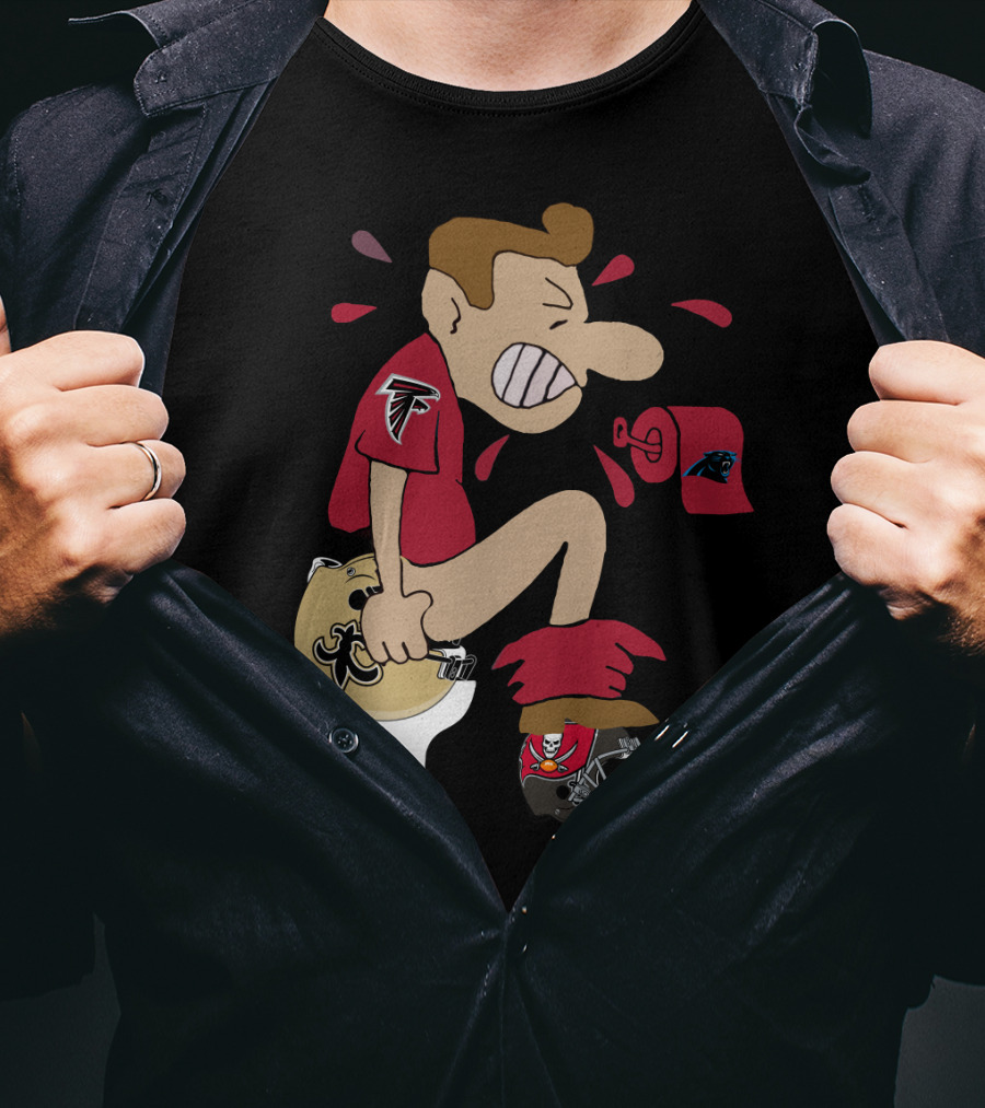 Atlanta Falcons Vs. Saints Panthers Buccaneers Rivalry Humor T-Shirt