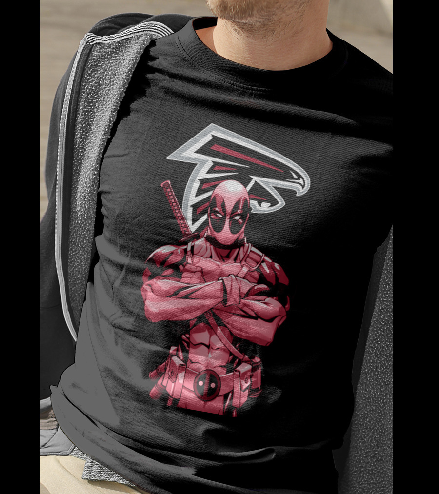 Atlanta Falcons Deadpool Crossover T-Shirt