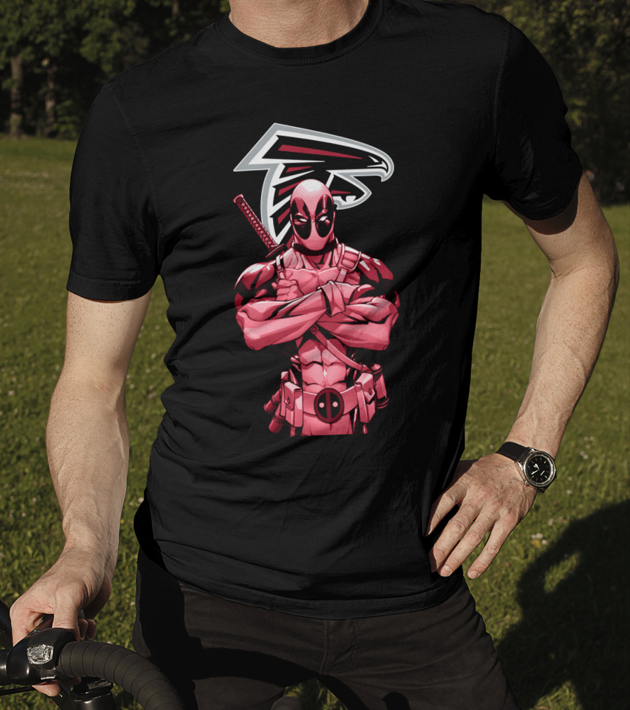 Atlanta Falcons Deadpool Crossover T-Shirt