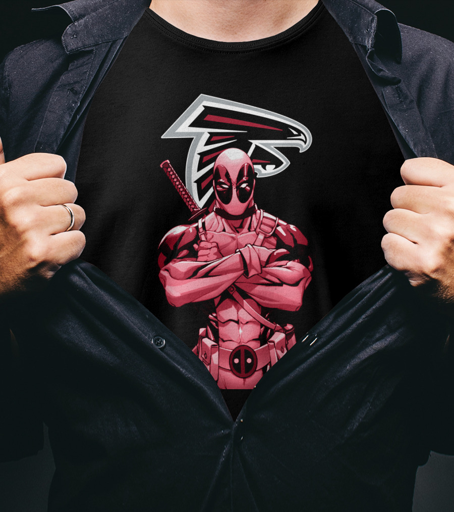 Atlanta Falcons Deadpool Crossover T-Shirt