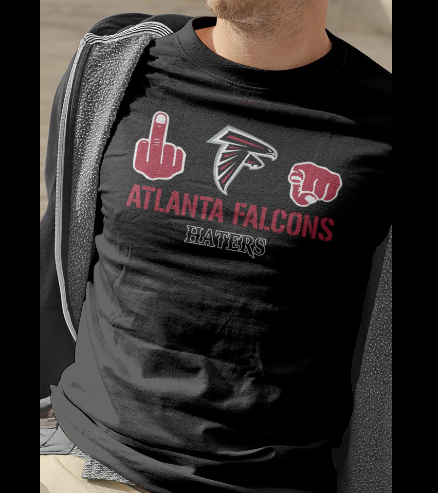Atlanta Falcons Haters Logo And Gesture T-Shirt