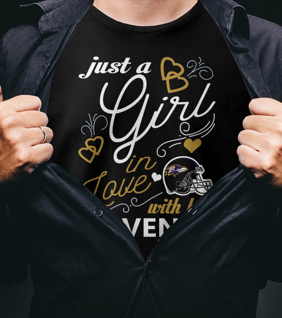 Just A Girl In Love With Her Ravens T-Shirt