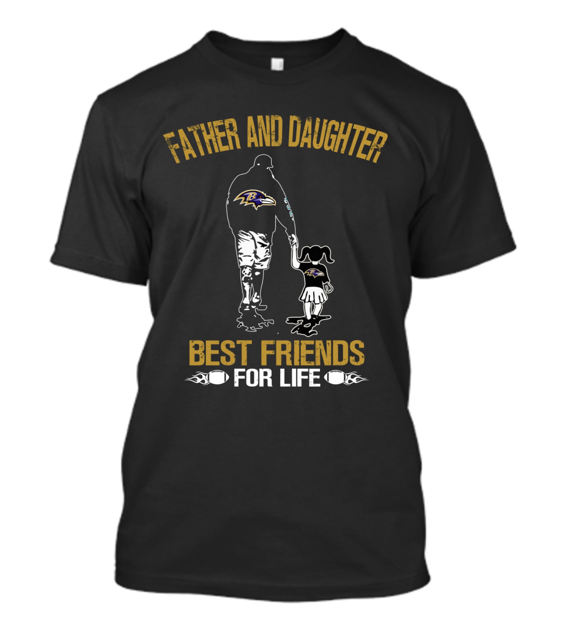 Baltimore Ravens Father And Daughter Best Friends For Life T-Shirt