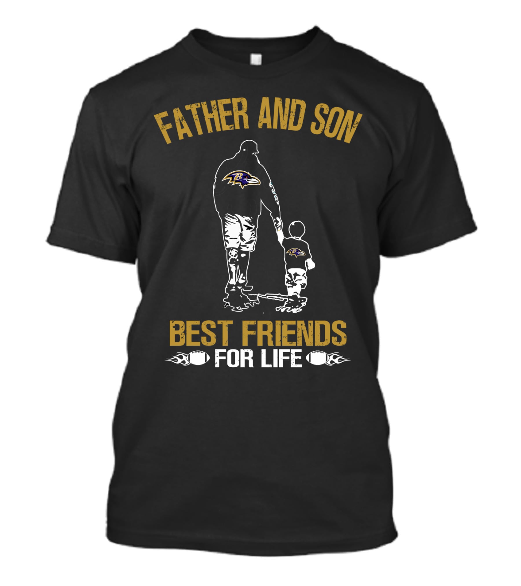 Father And Son Baltimore Ravens Best Friends For Life T-Shirt