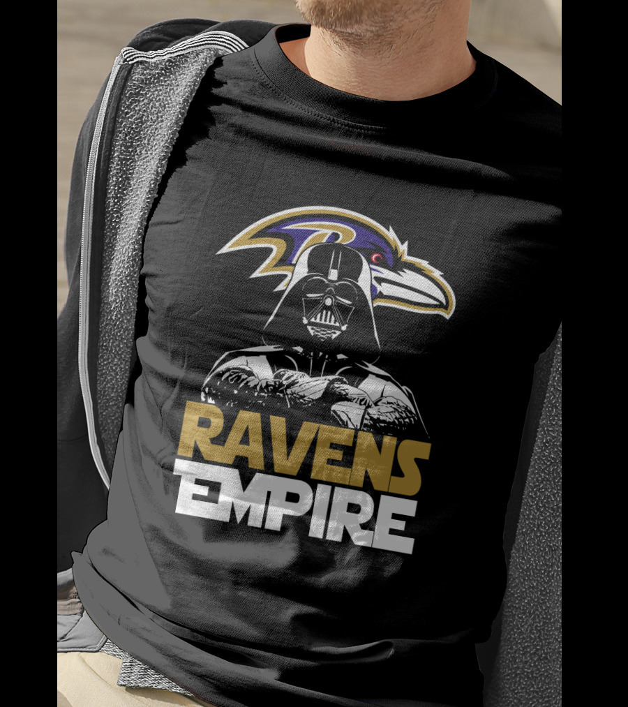 Baltimore Ravens Empire Darth Vader Crossover T-Shirt