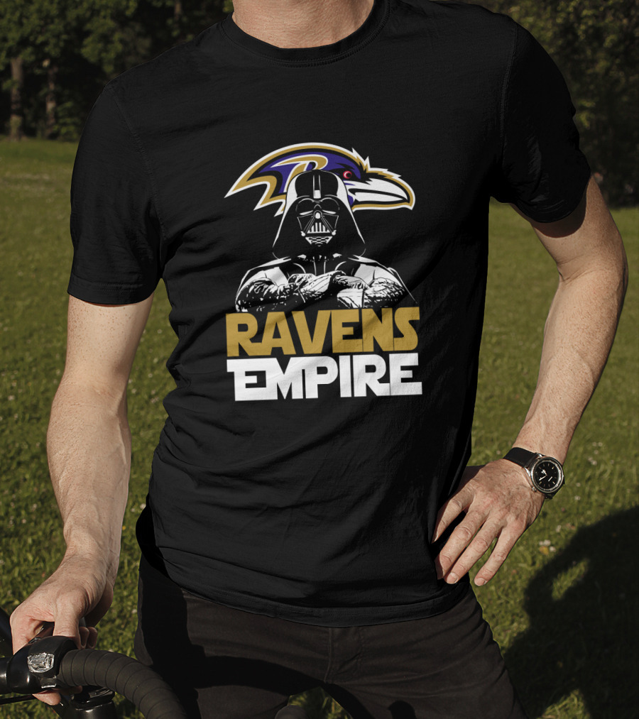 Baltimore Ravens Empire Darth Vader Crossover T-Shirt