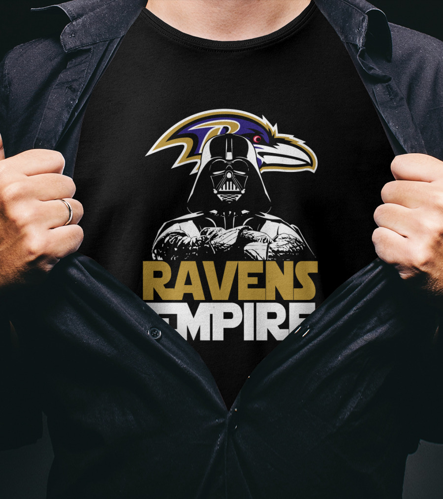 Baltimore Ravens Empire Darth Vader Crossover T-Shirt