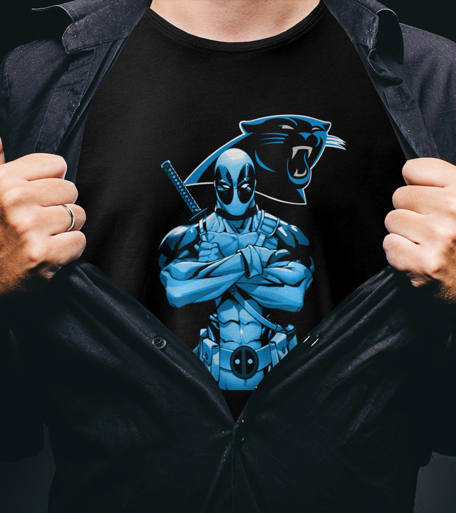 Carolina Panthers Deadpool Fusion T-Shirt