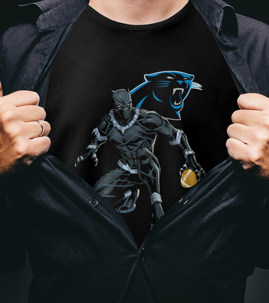 Carolina Panthers Black Panther Football Fusion T-Shirt