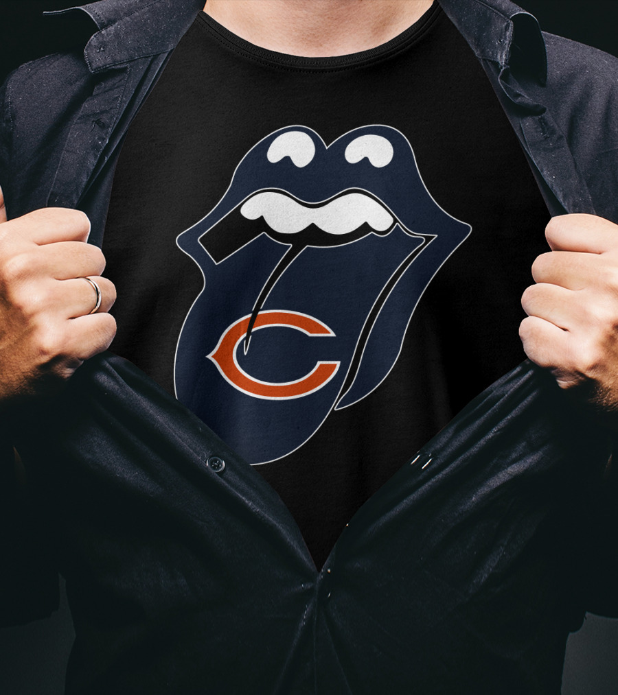 Chicago Bears Lips Logo Icon T-Shirt