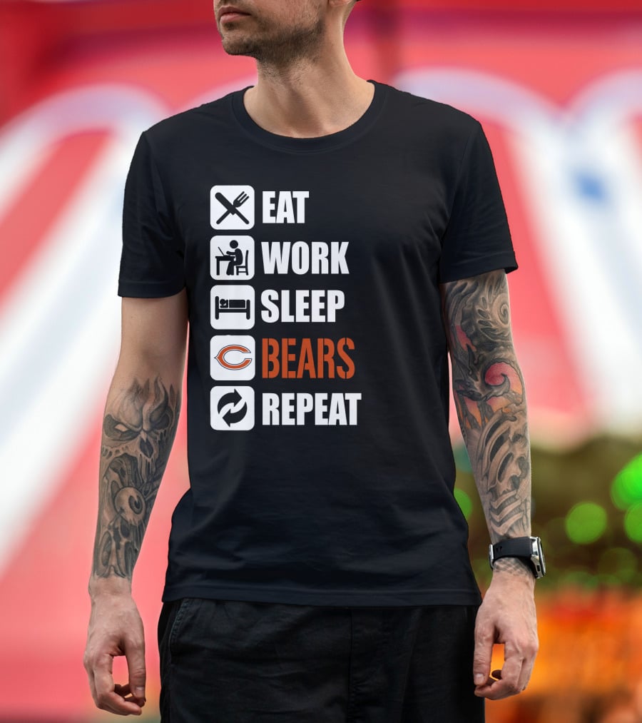Eat Work Sleep Bears Repeat T-Shirt