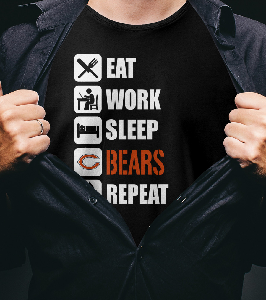 Eat Work Sleep Bears Repeat T-Shirt