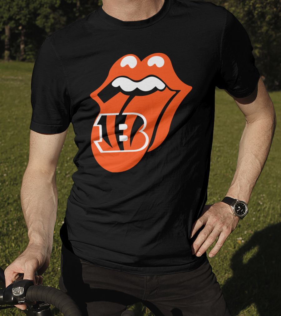 Cincinnati Bengals Iconic Tongue Logo Fusion T-Shirt