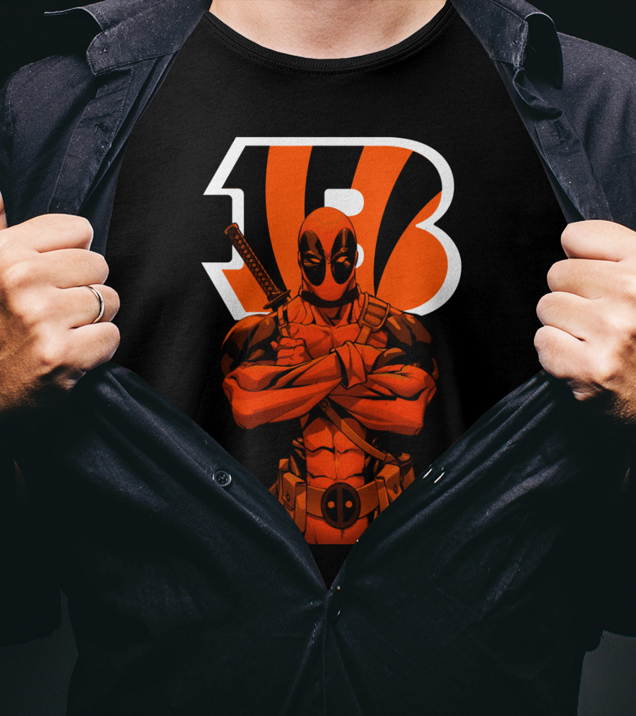 Cincinnati Bengals Deadpool Crossover Fan T-Shirt