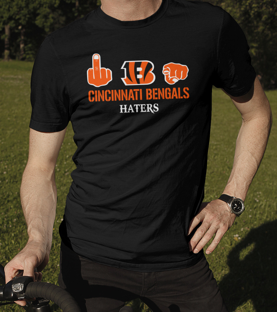 Cincinnati Bengals Haters Logo Icons T-Shirt