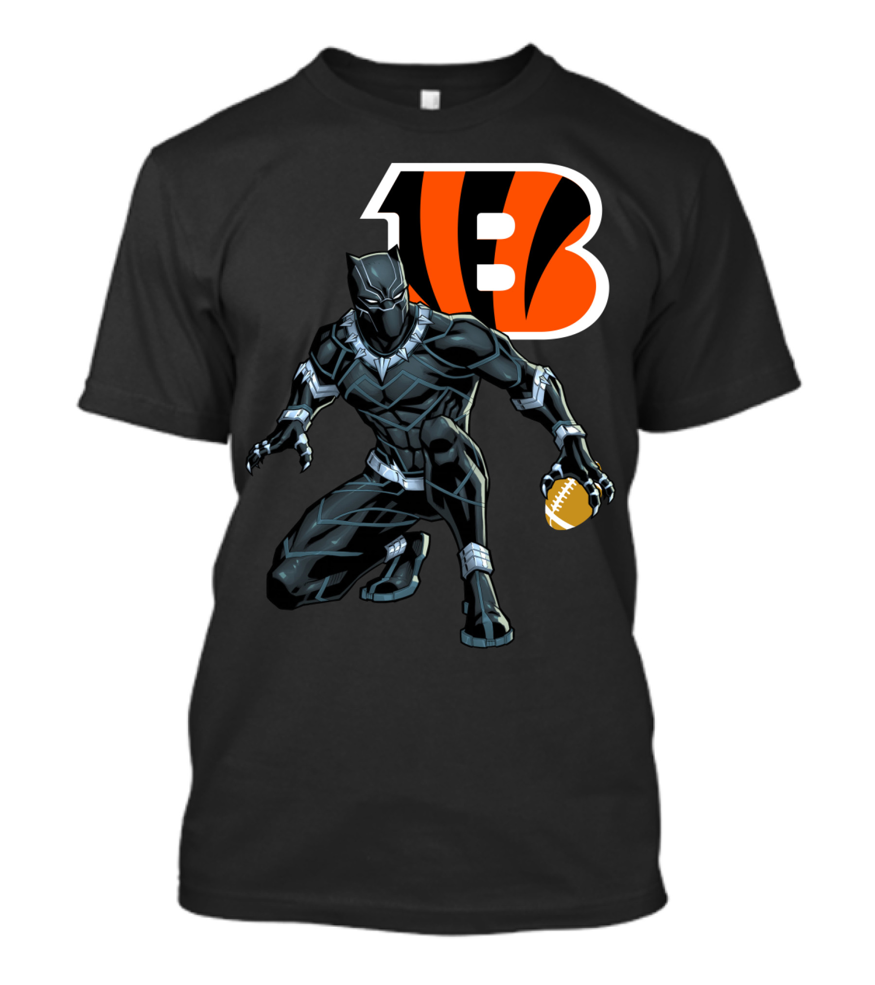 Cincinnati Bengals Black Panther Football T-Shirt