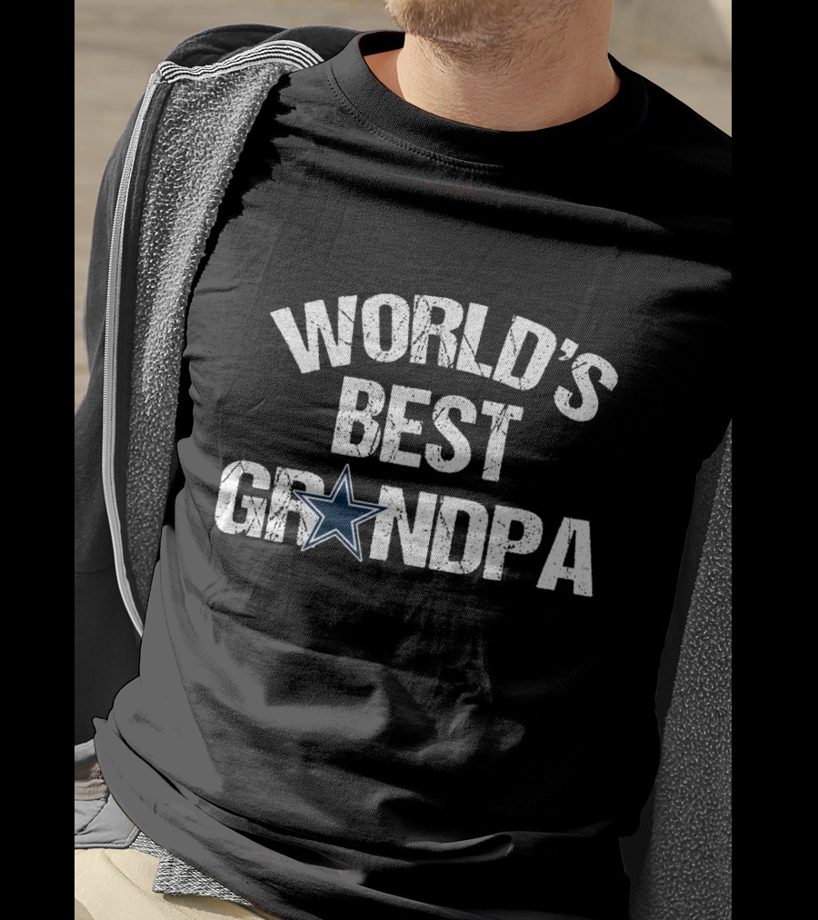 World's Best Grandpa Dallas Cowboys Star T-Shirt