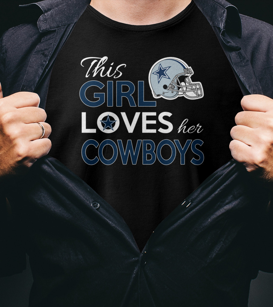 This Girl Loves Her Dallas Cowboys Helmet T-Shirt