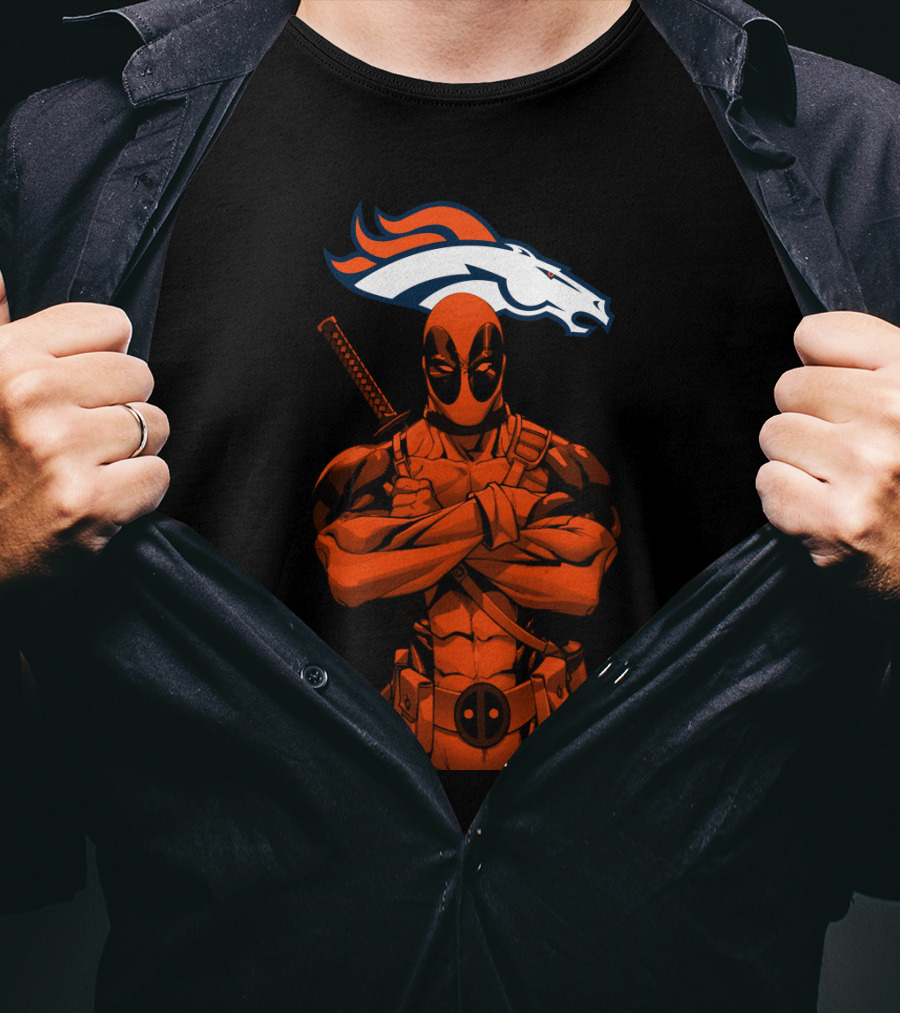 Deadpool Denver Broncos T-Shirt