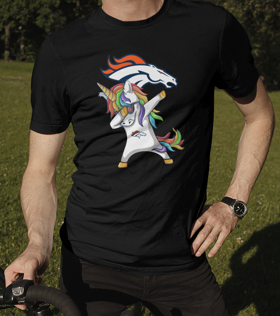 Denver Broncos Dabbing Unicorn With Team T-Shirt