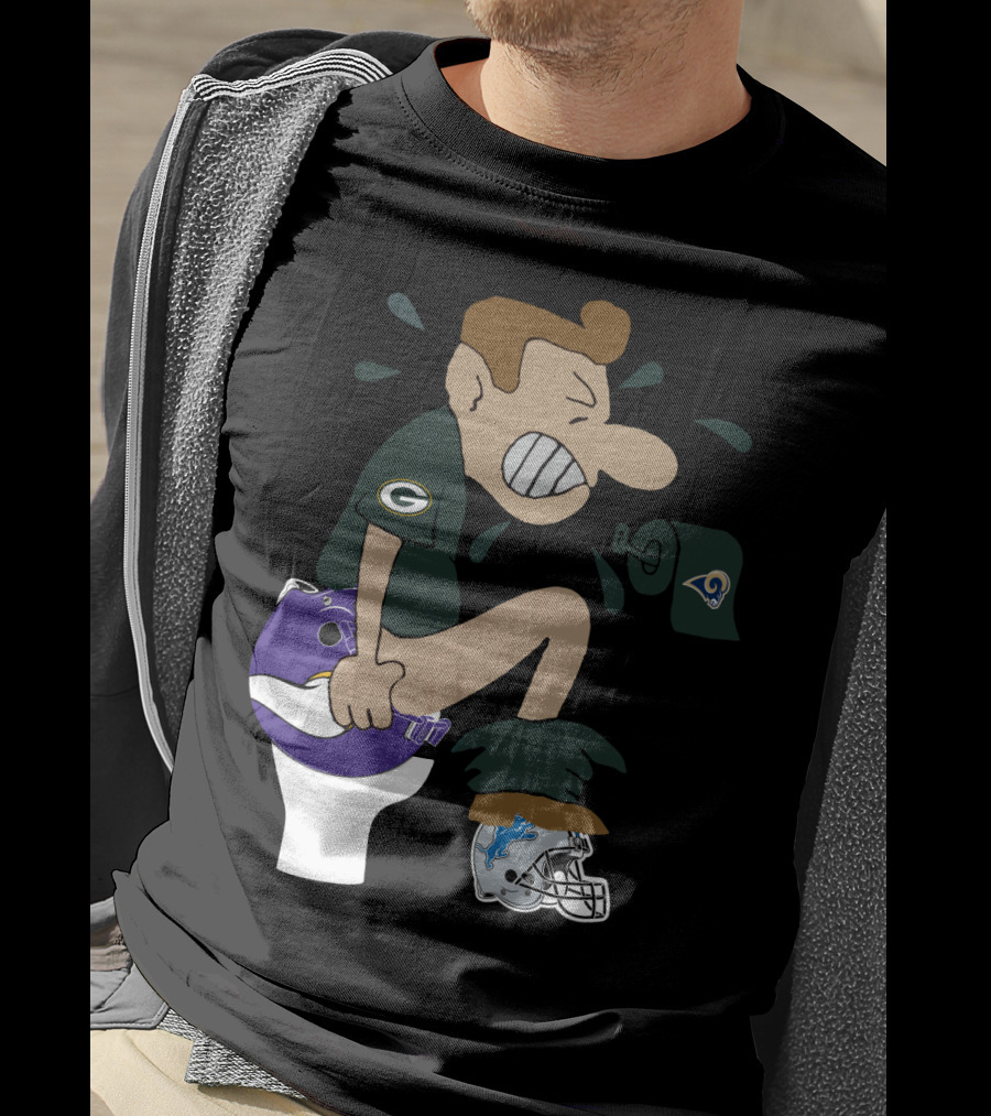 Green Bay Packers Rivalry Humor Nfc North Teams Rival Logos T-Shirt