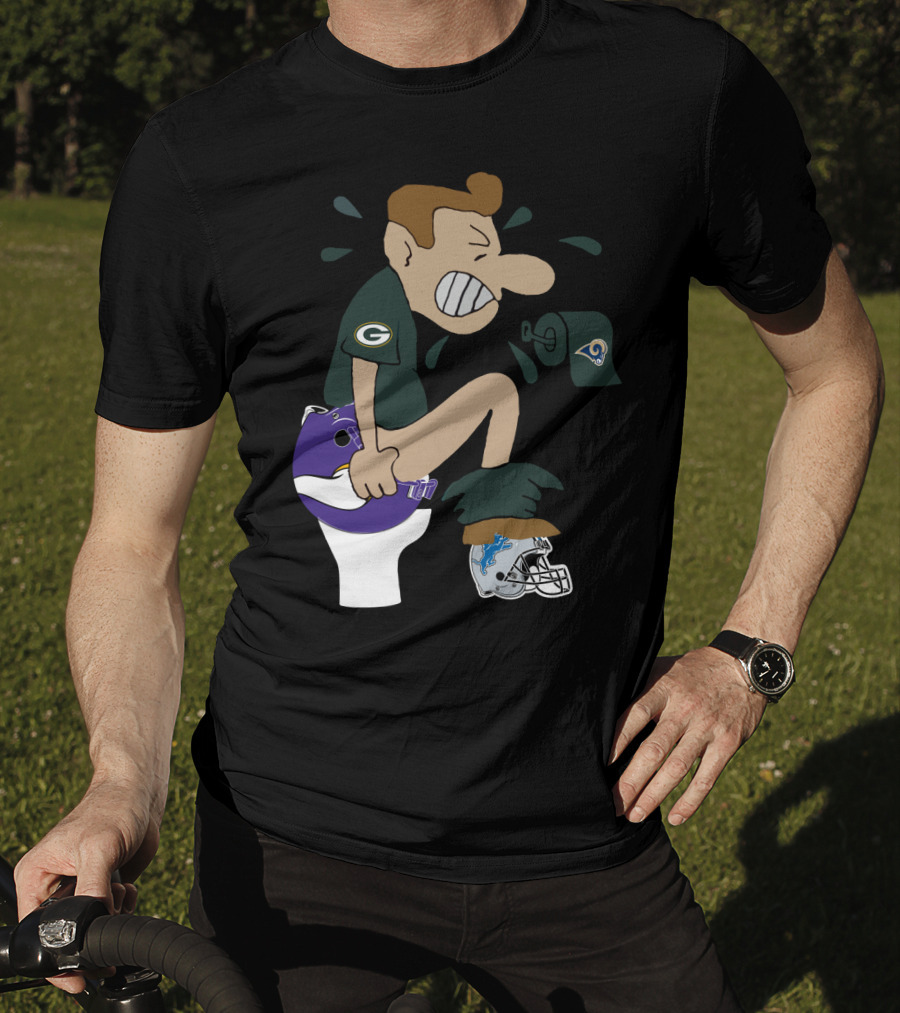 Green Bay Packers Rivalry Humor Nfc North Teams Rival Logos T-Shirt