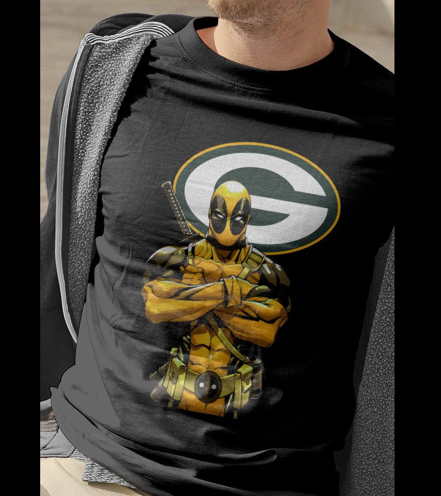 Green Bay Packers Deadpool Crossover T-Shirt