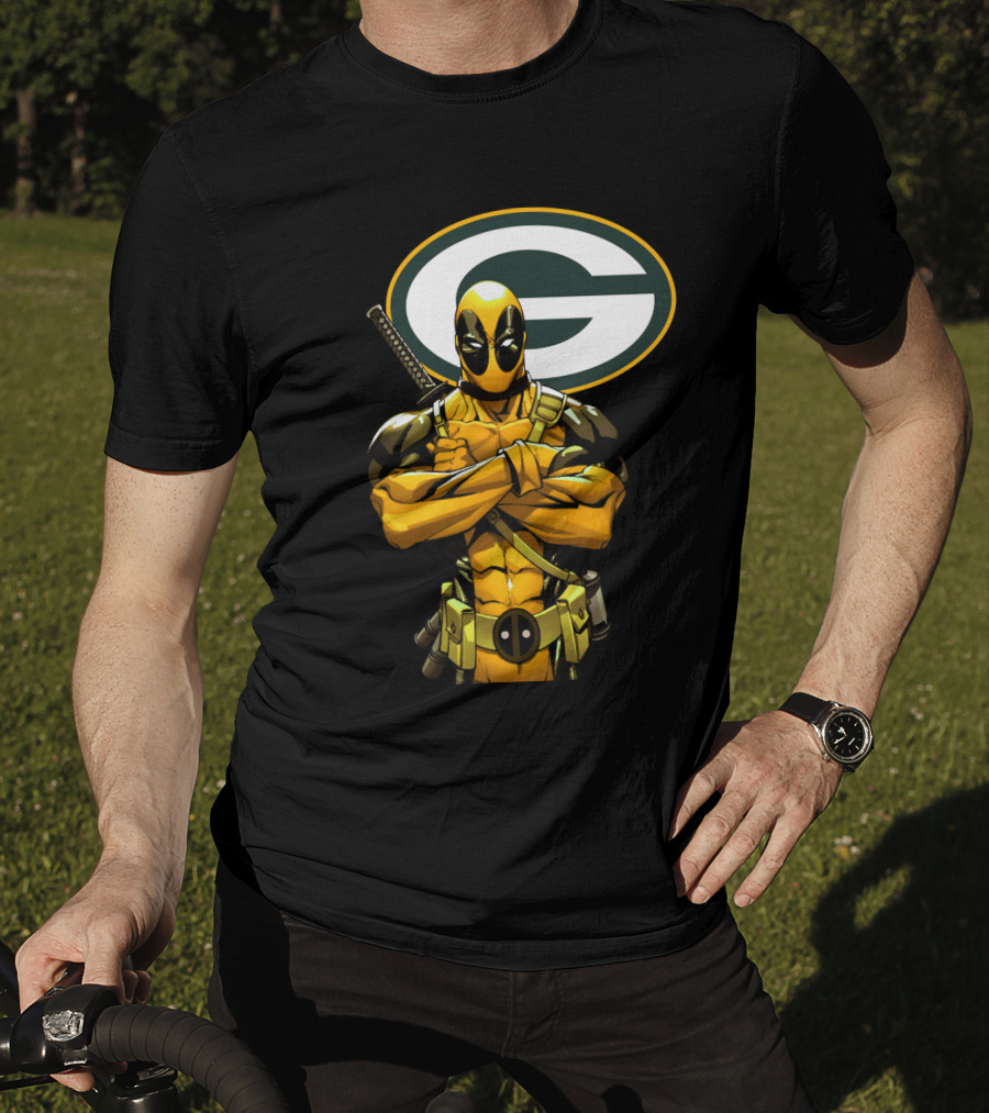 Green Bay Packers Deadpool Crossover T-Shirt