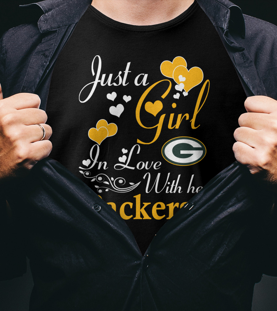Just A Girl In Love With Her Green Bay Packers T-Shirt
