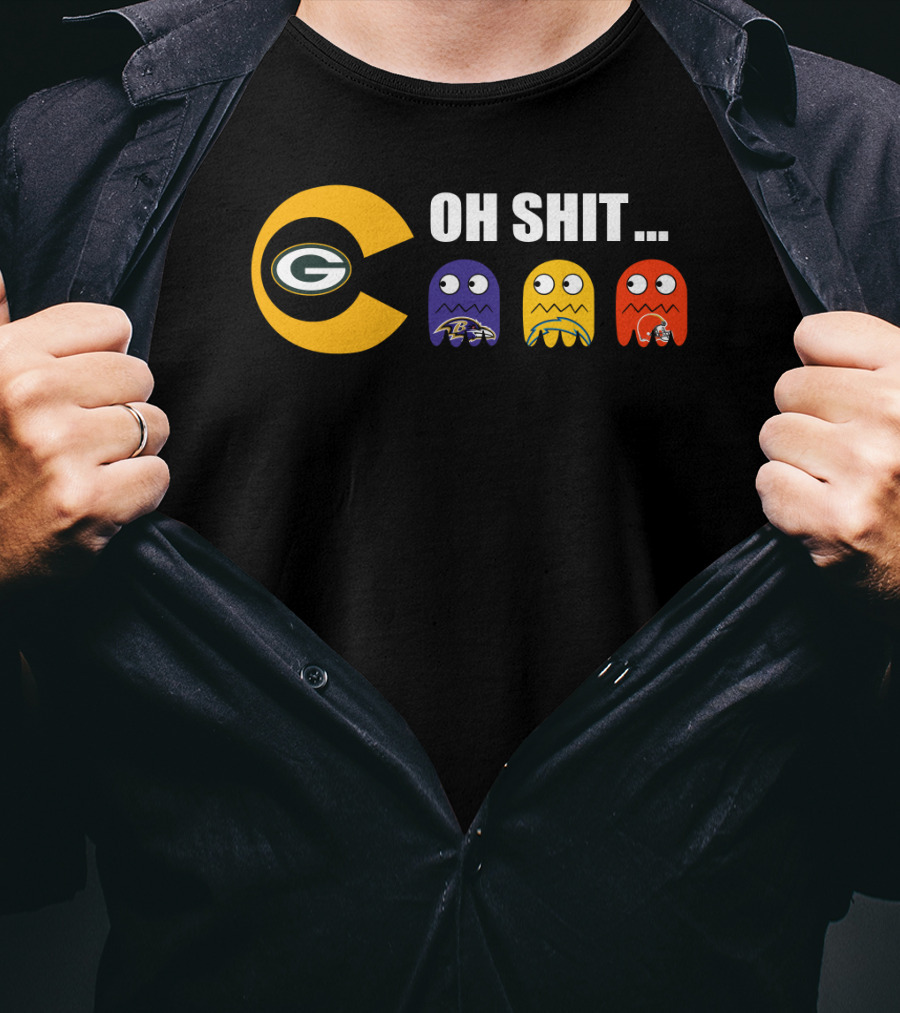 Green Bay Packers Oh Shit Ghosts T-Shirt