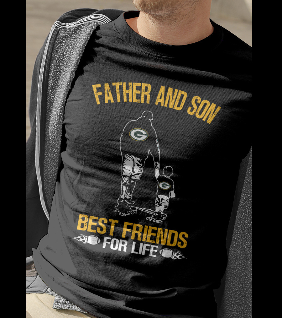 Father And Son Green Bay Packers Best Friends For Life T-Shirt