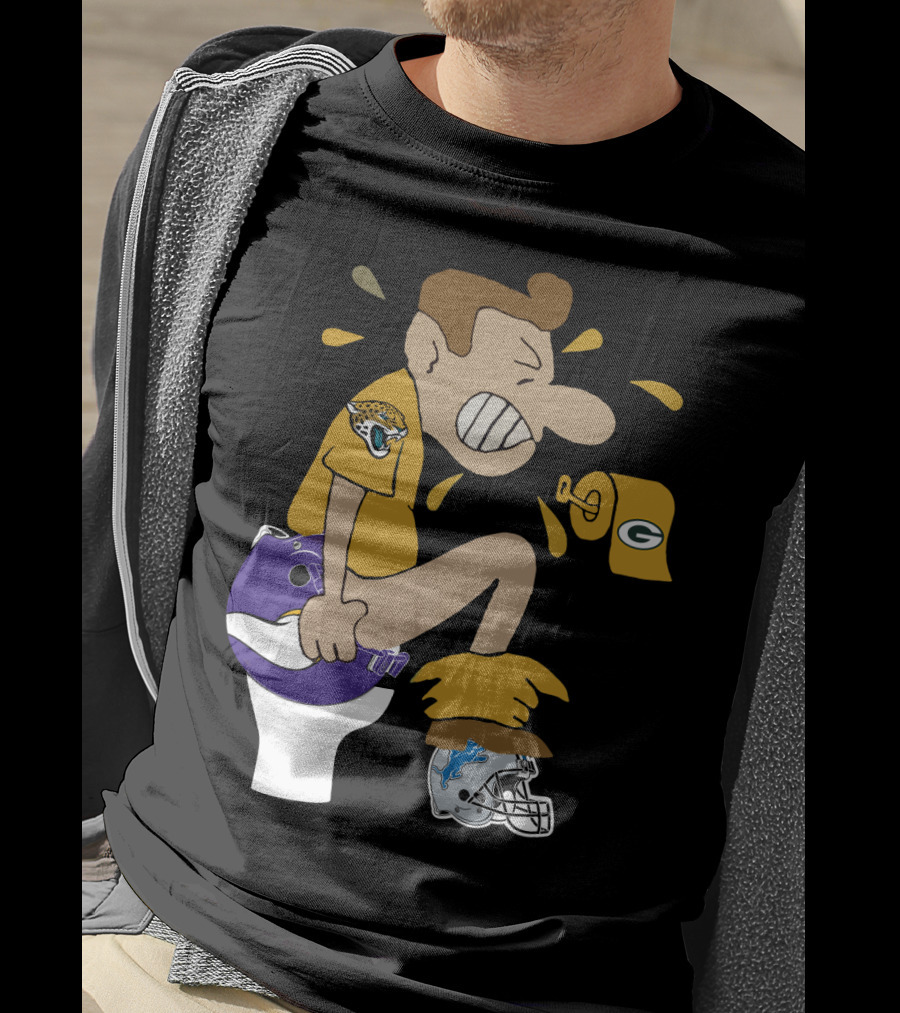 Jacksonville Jaguars Vs Vikings Packers Lions Nfl Rivalry Humor T-Shirt