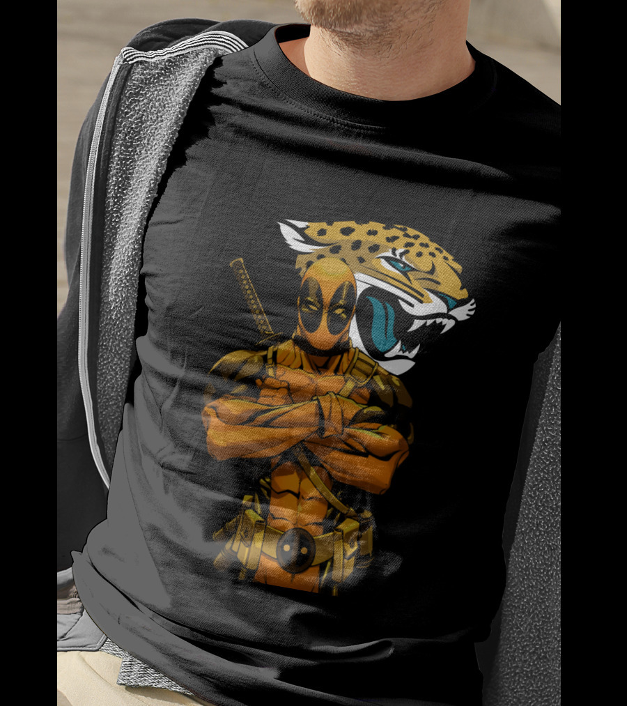 Deadpool Jacksonville Jaguars Crossover Mashup T-Shirt