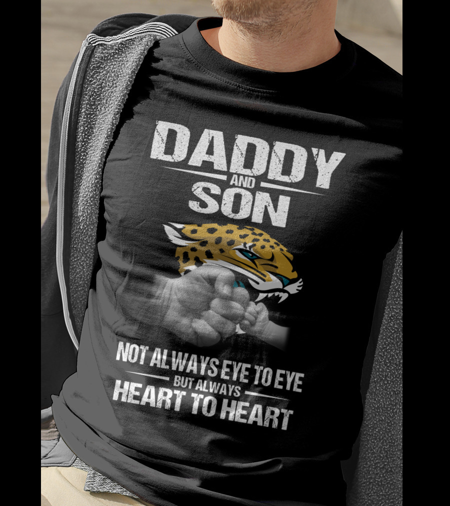 Daddy And Son Heart To Heart Jacksonville Jaguars T-Shirt