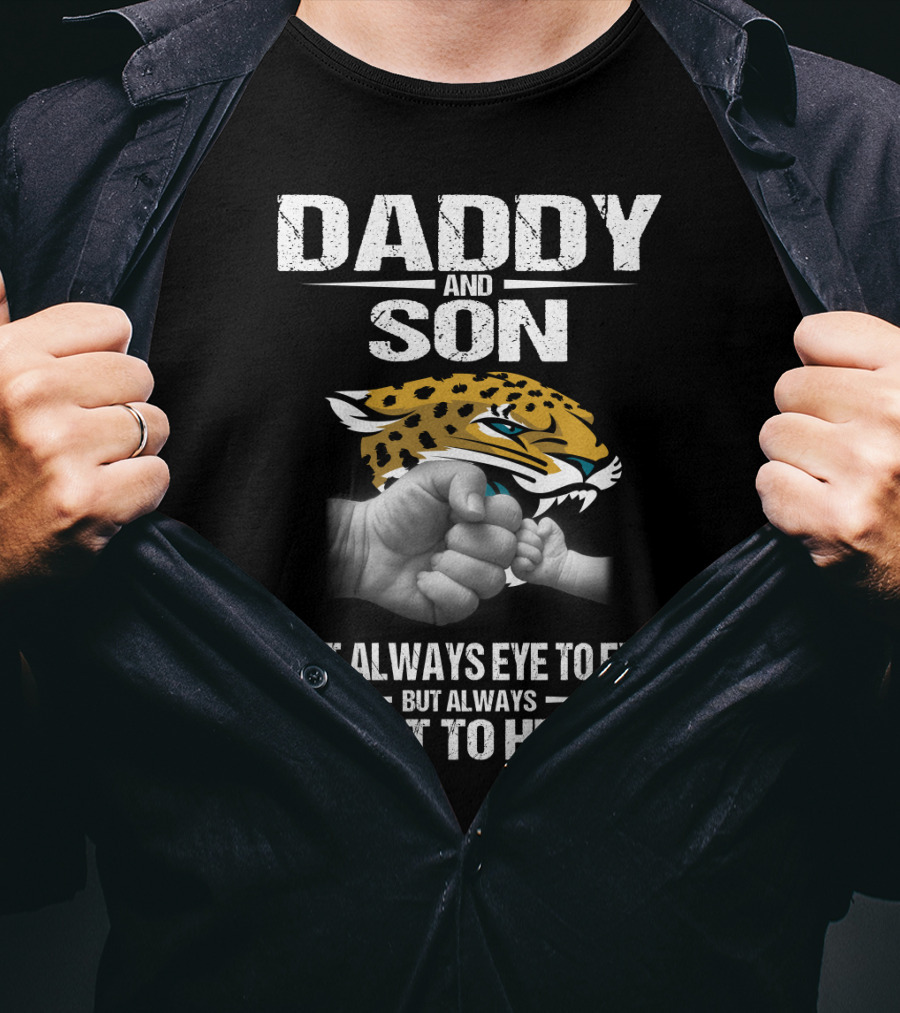 Daddy And Son Heart To Heart Jacksonville Jaguars T-Shirt