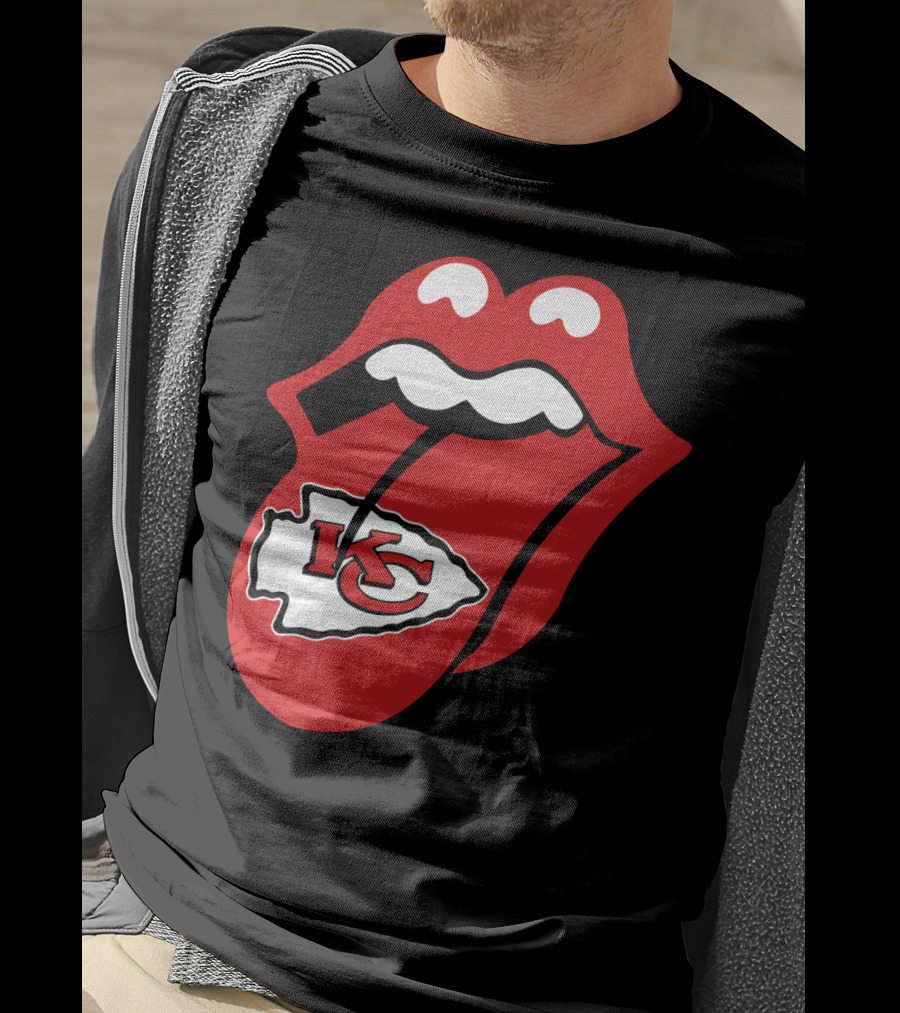 Kansas City Chiefs Kc Arrowhead Tongue T-Shirt