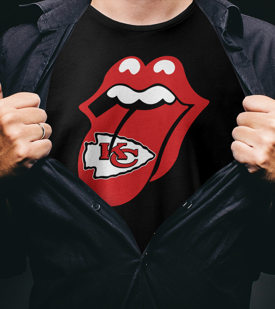 Kansas City Chiefs Kc Arrowhead Tongue T-Shirt
