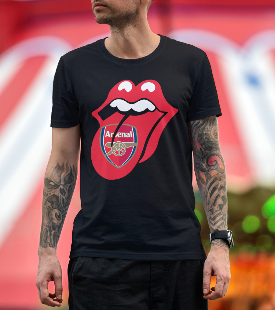 Arsenal Logo With Red Tongue T-Shirt