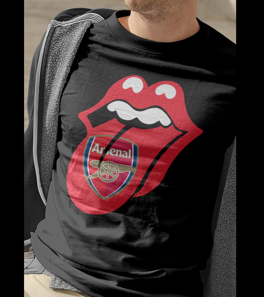 Arsenal Logo With Red Tongue T-Shirt